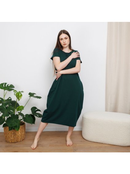 Šaty Raindrop Long Day Green (Velikost M)