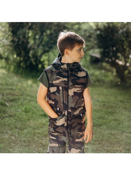 Softshell vesta "Ticho, ryba spí" (Velikost 146/152)