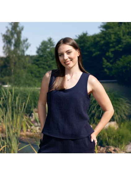 Top Leva Indigo (Velikost M)