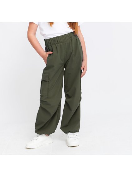 Dětské khaki parachute kalhoty (Velikost 146/152)