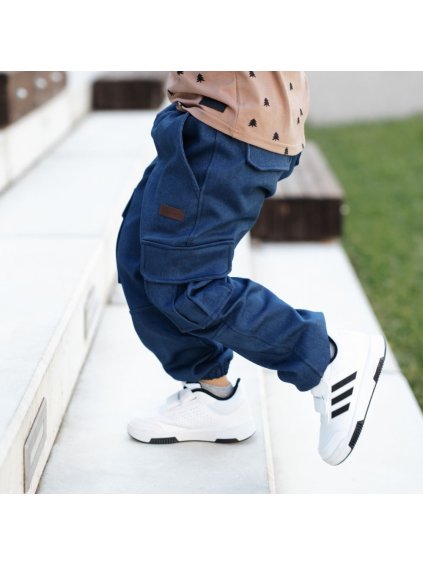 Navy denim kapsáče (Velikost 122/128)