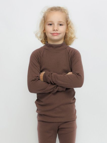 Dětské mocca merino tričko