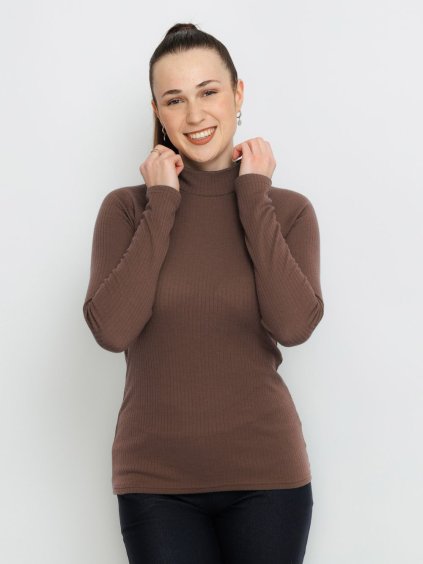 Dámské mocca merino tričko