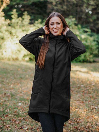 Černý oversize kabátek