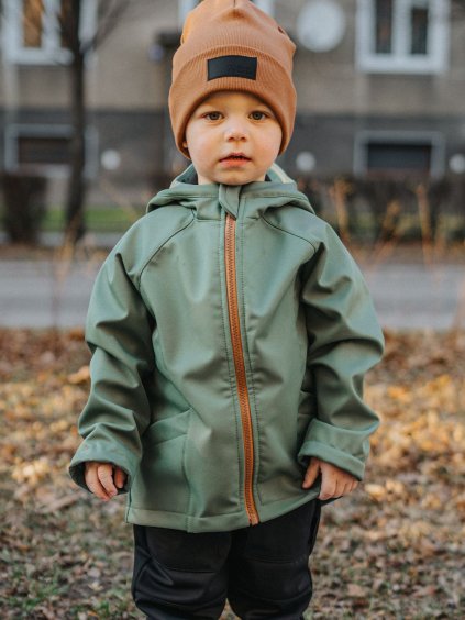 Dětská jednobarevná olive bunda 1