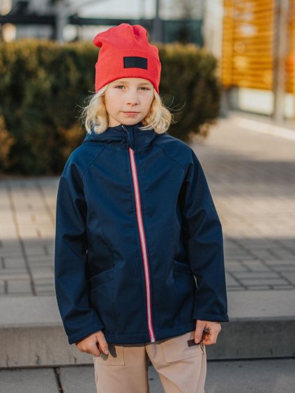 Dětská jednobarevná navy bunda 1