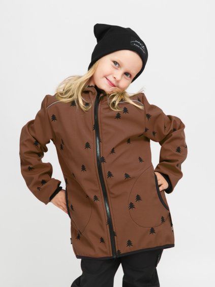 Dětská softshell bunda Les hnědá