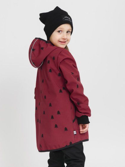Dětská softshell bunda LES burgundy