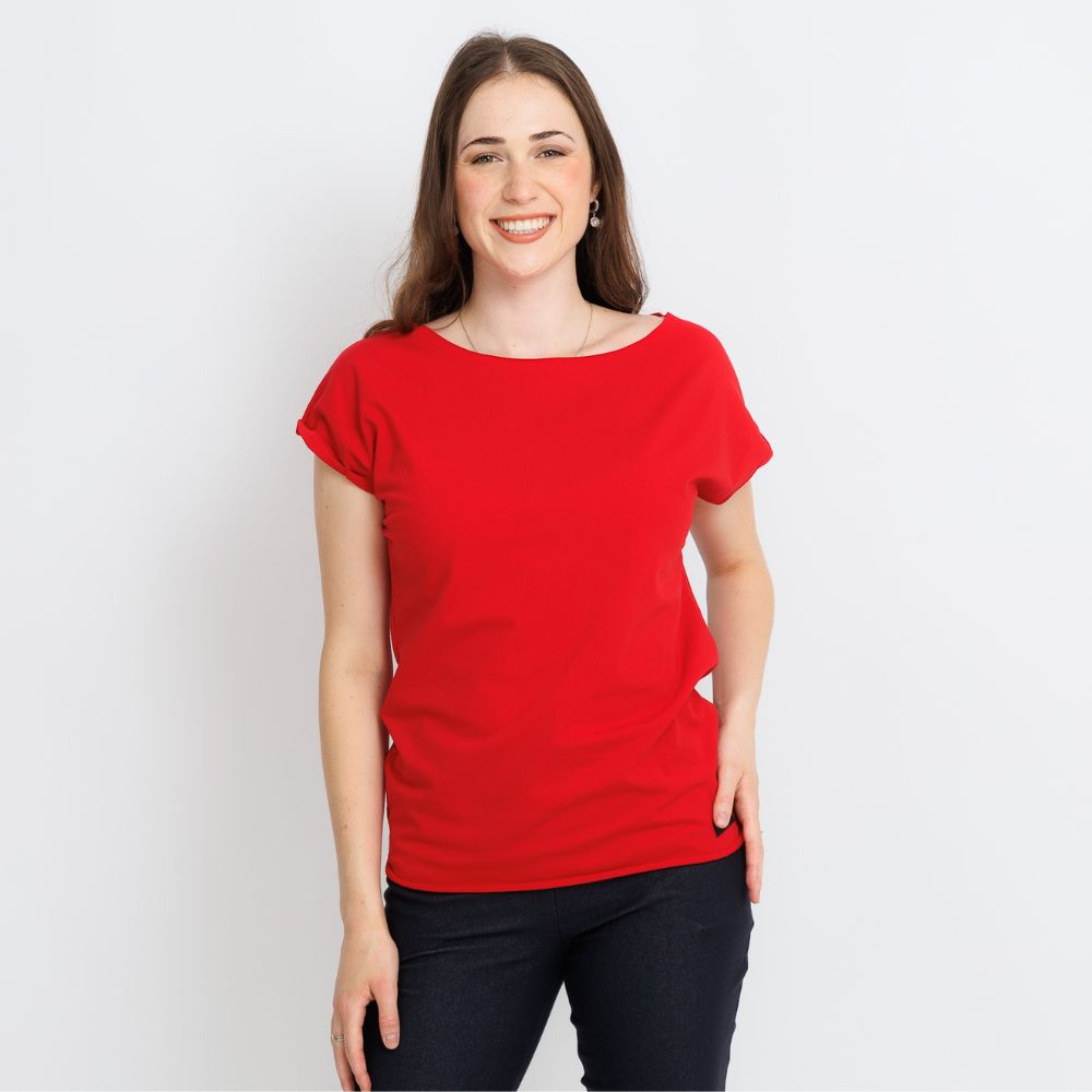 Červený basic top (Velikost M)