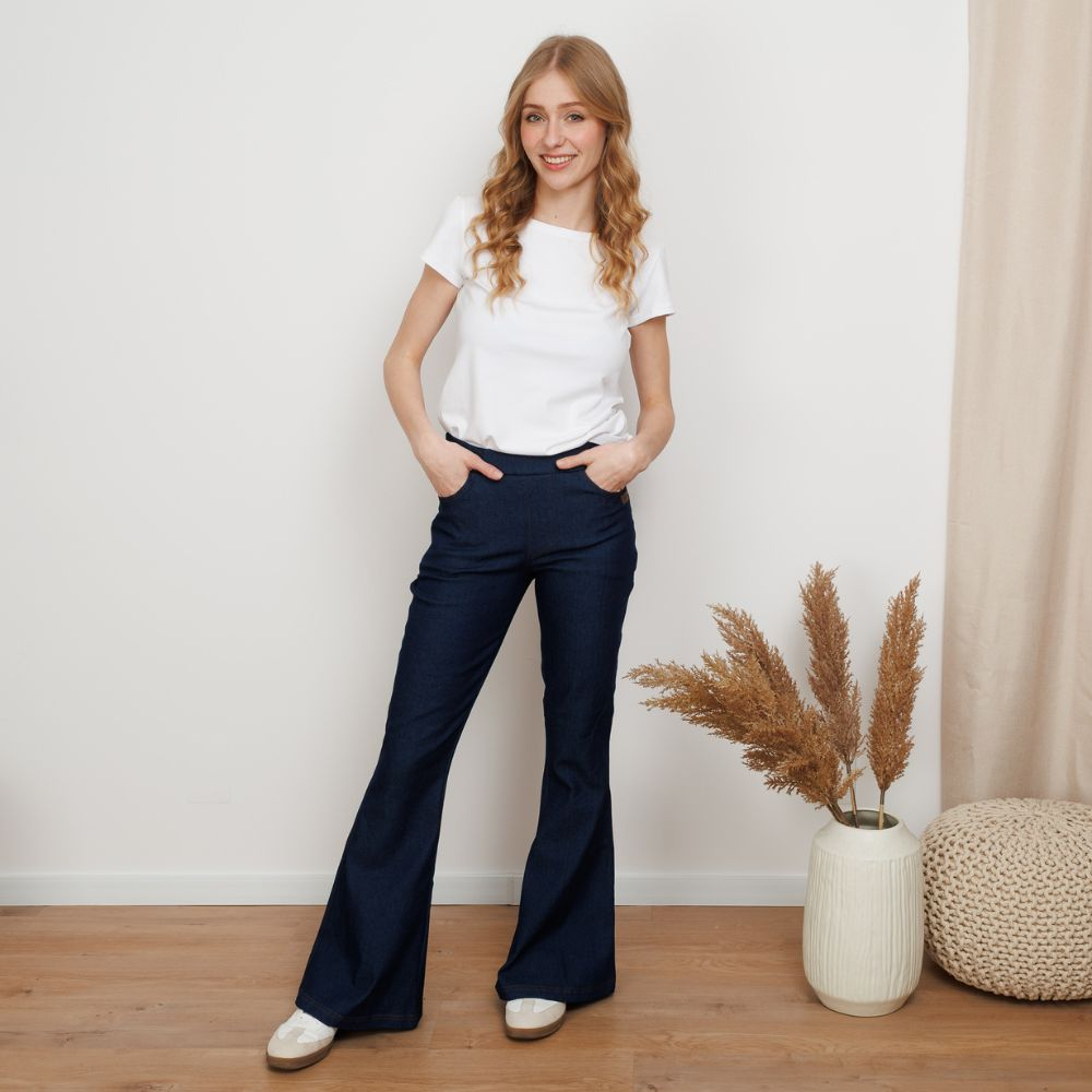 Denim zvonové kalhoty (Velikost S)