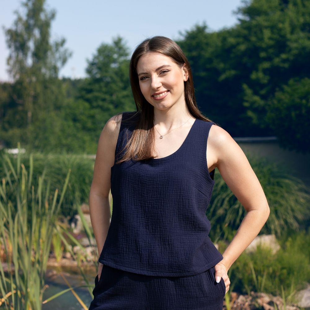 Top Leva Indigo (Velikost M)