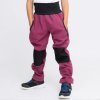 Vínové softshell kalhoty s fleecem a zesílenými koleny 30/15 (Velikost 98/104)