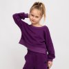 Dětská fialová crop top mikina (Velikost 122/128)