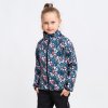 Dětská funkční mikina s petrolejovými kvítky (Velikost 98/104)