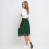 Krátká zelená tylová řasená sukně (Velikost L/XL)