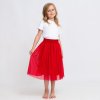 Dětská červená tylová sukně (Velikost 98/104)