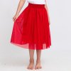 Dětská červená tylová sukně (Velikost 98/104)