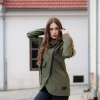 Dámský krátký khaki softshell kabátek (Velikost M)