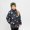 Černá softshell bunda se zvířátky 30/15 (Velikost 98/104)