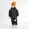 Černá softshell kombinéza se zvířátky 30/15 (Velikost 86/92)