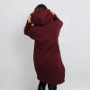 Bordó mikina s rozparkem (Velikost L/XL)