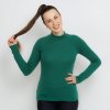 Dámské lahvově zelené MERINO tričko (Velikost M)