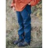 Dětské navy softshell kalhoty s fleecem 1