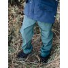 Dětské zelené softshell kalhoty s fleecem 1
