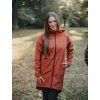 Dámský terakota softshell oversize kabátek 2