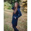 Dámský navy softshell oversize kabátek 3