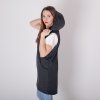 Dlouhá černá softshell vesta (Velikost L)