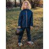 Dětské navy stretch softshell kalhoty s fleecem 4