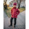 Dětská jednobarevná burgundy bunda 3