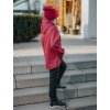 Dětská jednobarevná burgundy bunda 5
