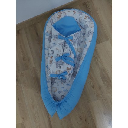 Výbavička zvieratká s balóniky/modrá