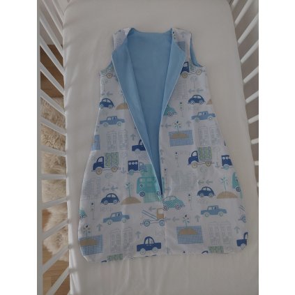 Spací vak autá/modrá