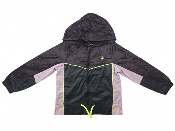 Šusťáková bunda - černo/zelená