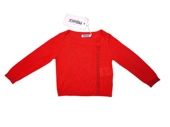 Zavinovací svetr - červený