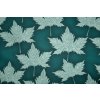Teplákovina s motívom listov v tmavozelenej farbe zobrazená zhora