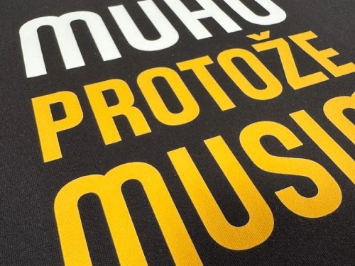Ukázka potisku pro Pivovar MUHU - Tanvald - potisk textilu Šiklo