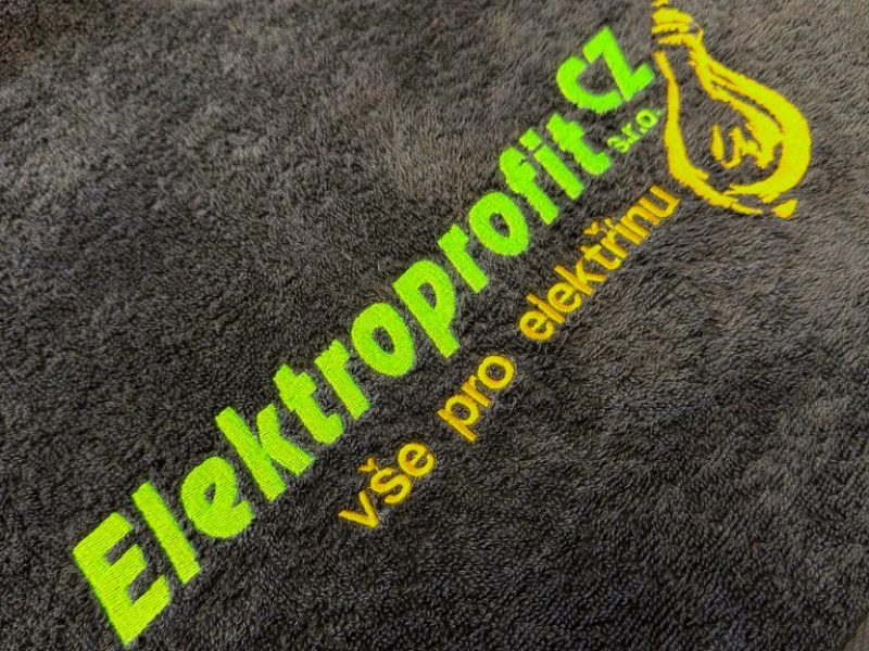 Ukázka výšivky Elektroprofit ručník - Šiklo - Velké Hamry