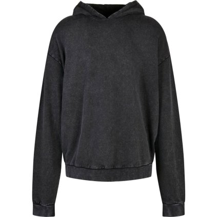 panska mikina oversized wash A cerna