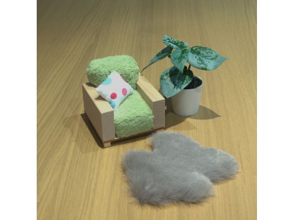 kreslo zelena chlup1bb