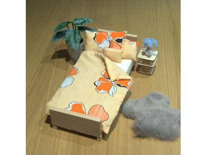 postel 32cm oranzove kvety1