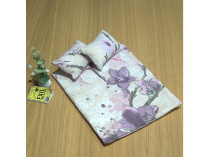 lozni souprava mala fialove kvety1