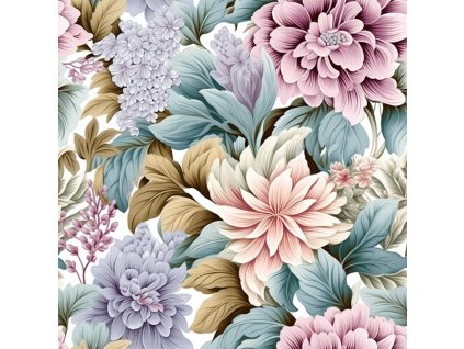 Antické kvety v pastelových farbách