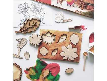 Puzzle 3v1 podzimní listí