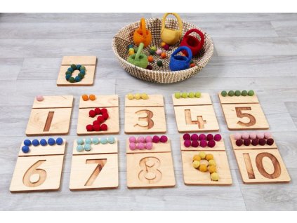 Sada tácků s čísly