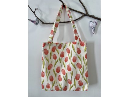 Plátená taška - tulipánová