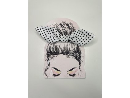 dop20 handmade doplnky doplnky do vlasov pin up biela bodkovana sikovny obchodik